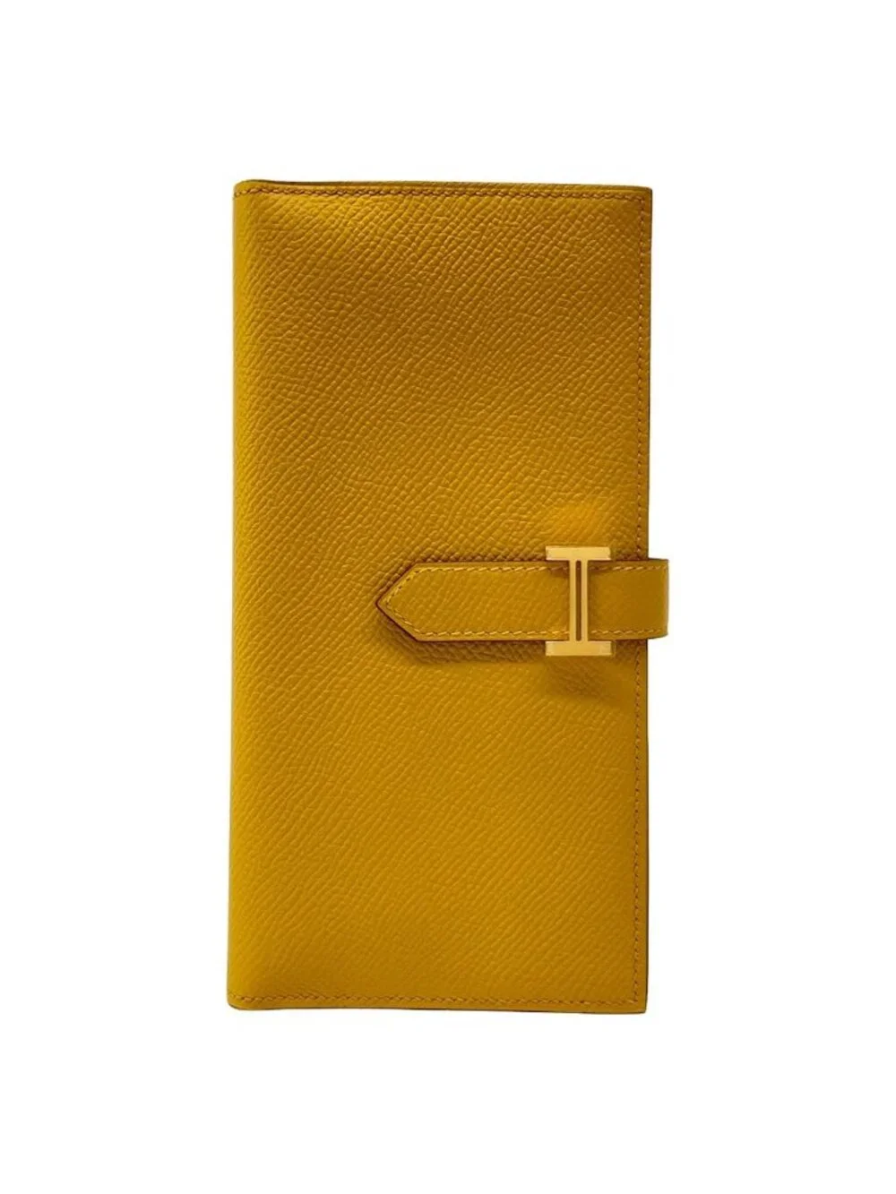 Hermes Wallet Bearn Souffle Joan Ambre Gold Protection